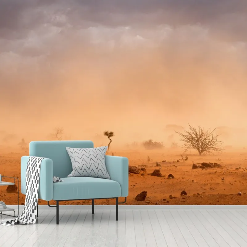 Wall mural dusty sandstorm over Dollo Ado, Ethiopia