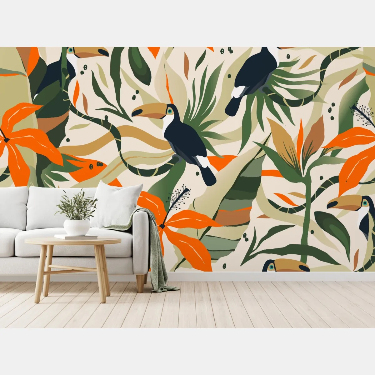 Fototapeta tropikalny motyw tukanów – Wallissimo® Fototapeta tropikalny motyw tukanów – Wallissimo®