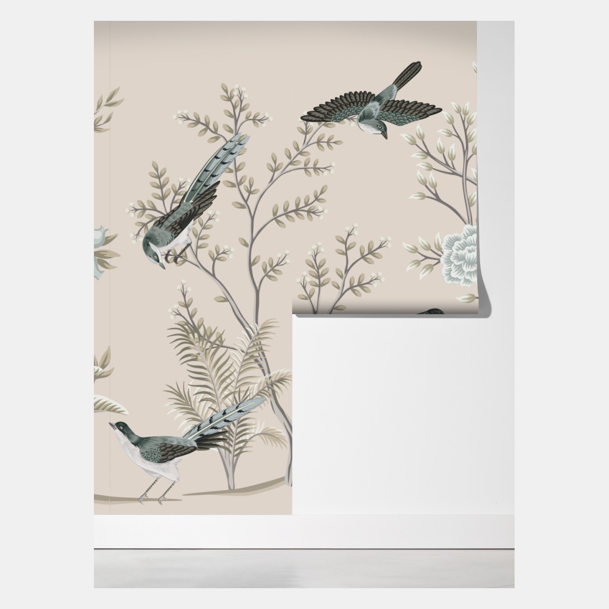 Fototapeta eleganckie ptaki i kwitnące gałęzie – Wallissimo® Fototapeta eleganckie ptaki i kwitnące gałęzie – Wallissimo®