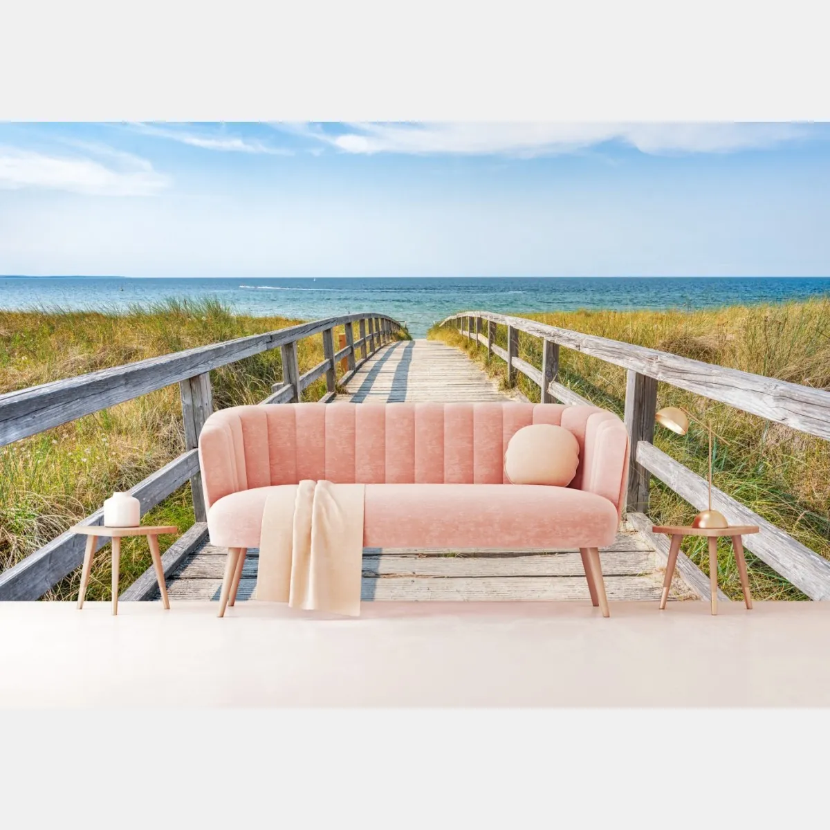 Fototapeta kładka prowadząca na plażę – Wallissimo® Fototapeta kładka prowadząca na plażę – Wallissimo®