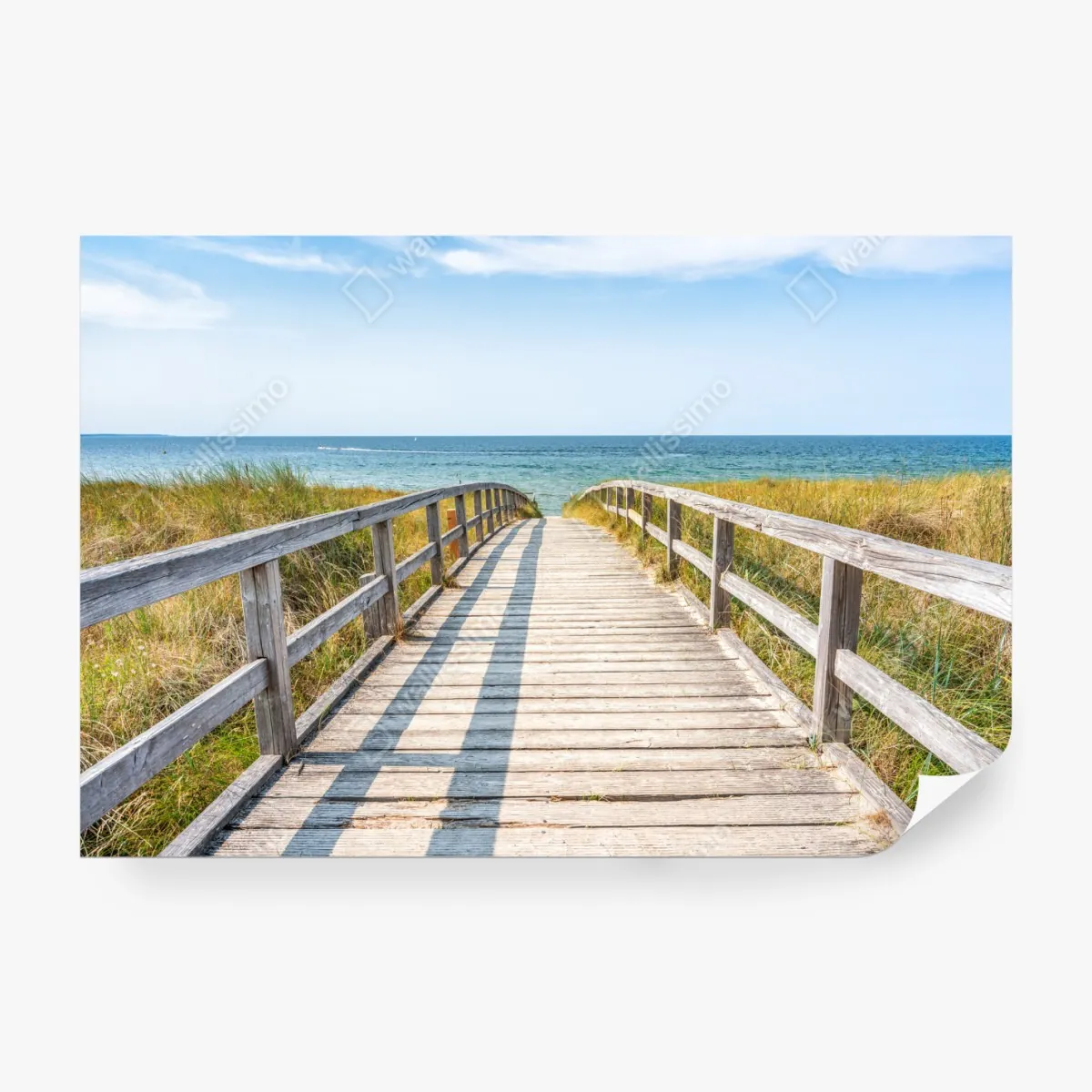 Fototapeta kładka prowadząca na plażę – Wallissimo® Fototapeta kładka prowadząca na plażę – Wallissimo®