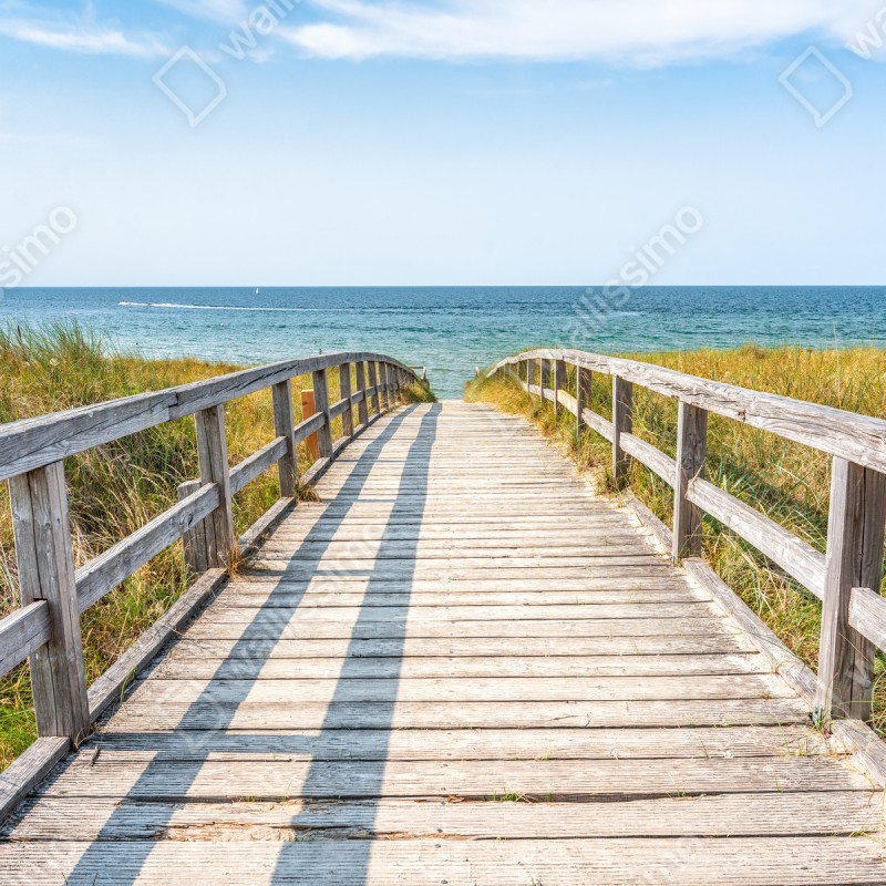 Fototapeta kładka prowadząca na plażę – Wallissimo® Fototapeta kładka prowadząca na plażę – Wallissimo®
