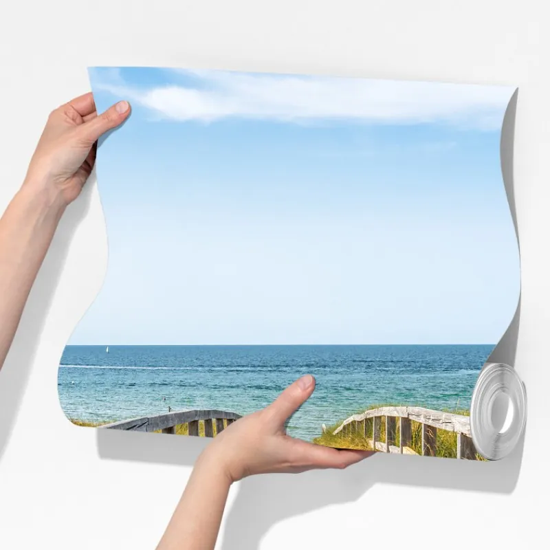 Fototapeta kładka prowadząca na plażę – Wallissimo® Fototapeta kładka prowadząca na plażę – Wallissimo®