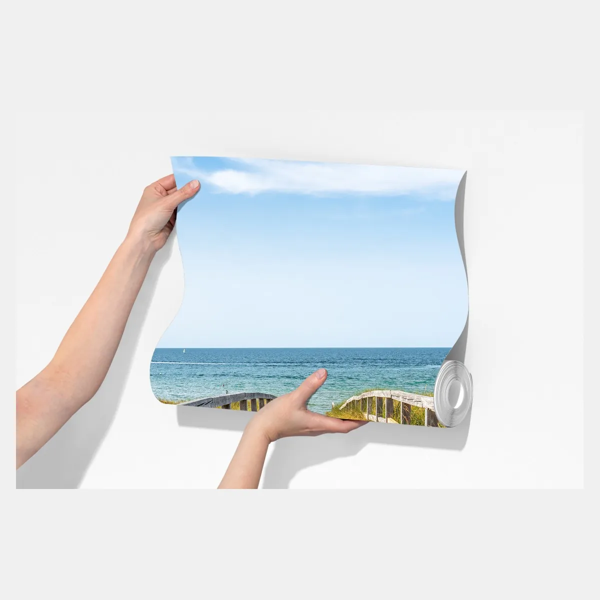 Fototapeta kładka prowadząca na plażę – Wallissimo® Fototapeta kładka prowadząca na plażę – Wallissimo®