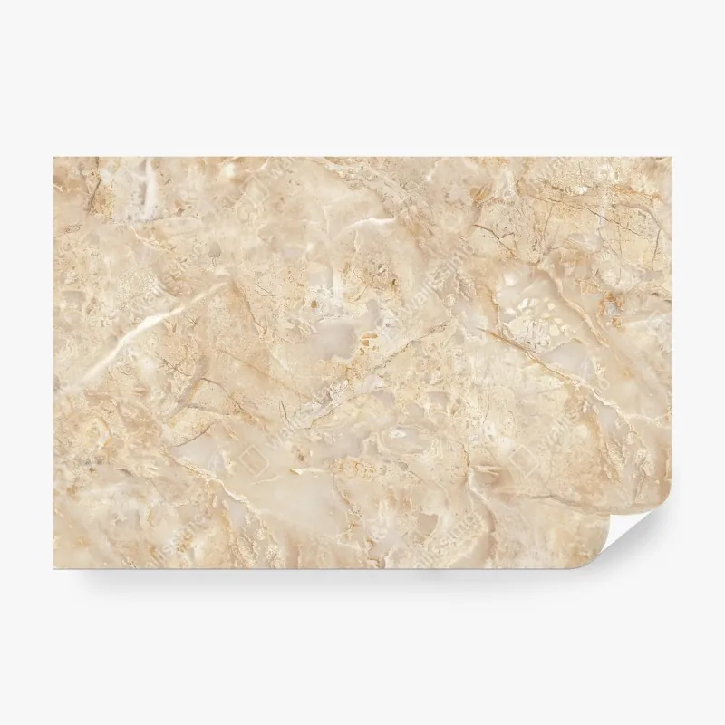 Wall mural beige marble texture with natural veins