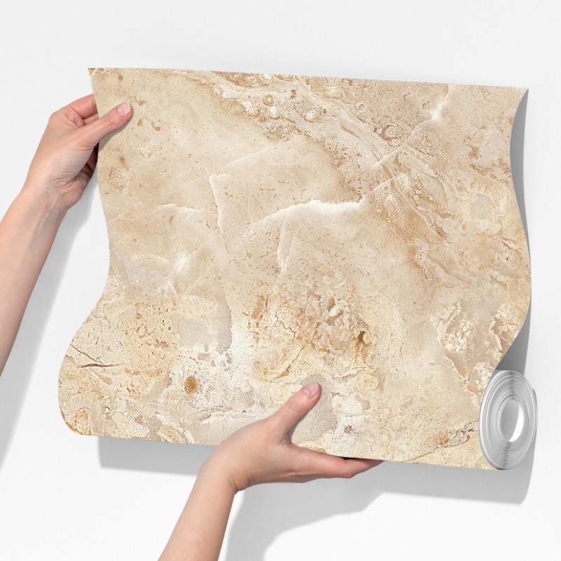 Fototapeta beżowa tekstura marmuru z naturalnymi żyłami – Wallissimo® Fototapeta beżowa tekstura marmuru z naturalnymi żyłami – Wallissimo®