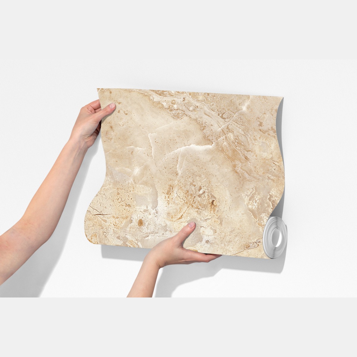 Fototapeta beżowa tekstura marmuru z naturalnymi żyłami – Wallissimo® Fototapeta beżowa tekstura marmuru z naturalnymi żyłami – Wallissimo®