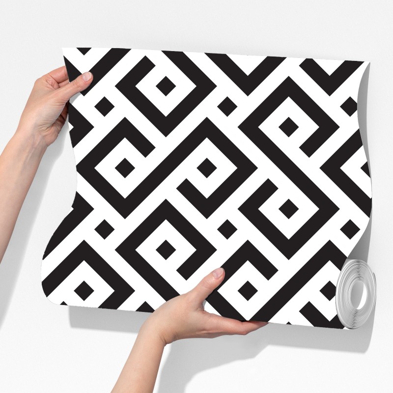 Fototapeta ponadczasowy czarno-biały geometryczny wzór – Wallissimo® Fototapeta ponadczasowy czarno-biały geometryczny wzór – Wallissimo®