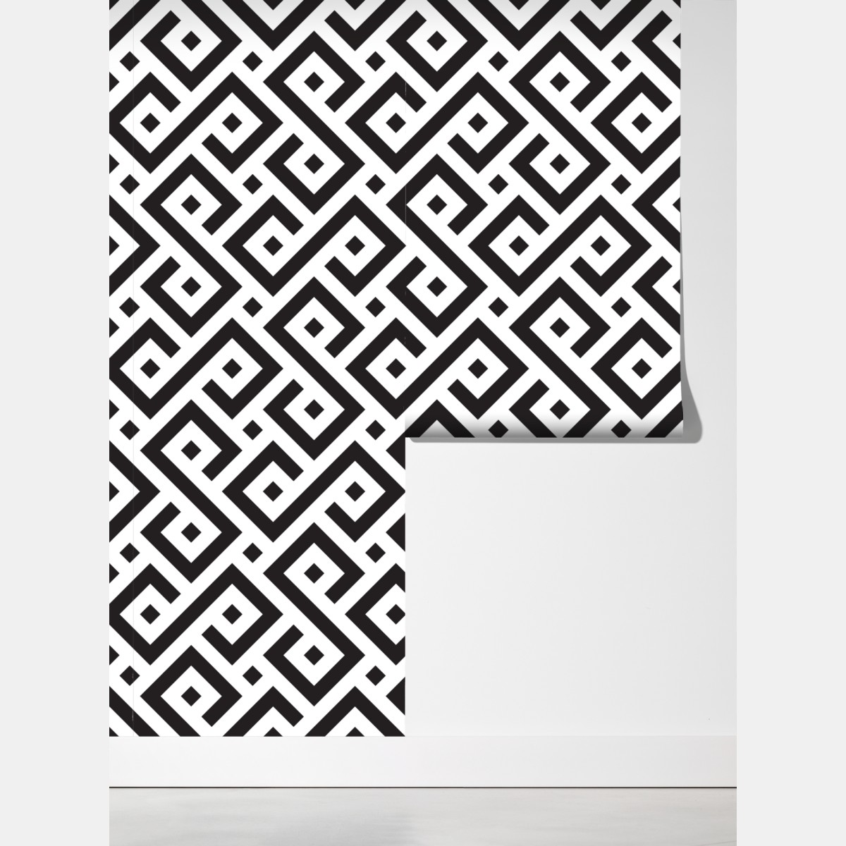 Fototapeta ponadczasowy czarno-biały geometryczny wzór – Wallissimo® Fototapeta ponadczasowy czarno-biały geometryczny wzór – Wallissimo®