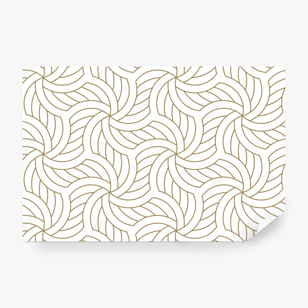 Fototapeta złoty geometryczny wzór spiralny – Wallissimo® Fototapeta złoty geometryczny wzór spiralny – Wallissimo®