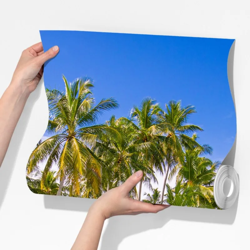 Fototapeta tropikalna plaża z palmami – Wallissimo® Fototapeta tropikalna plaża z palmami – Wallissimo®