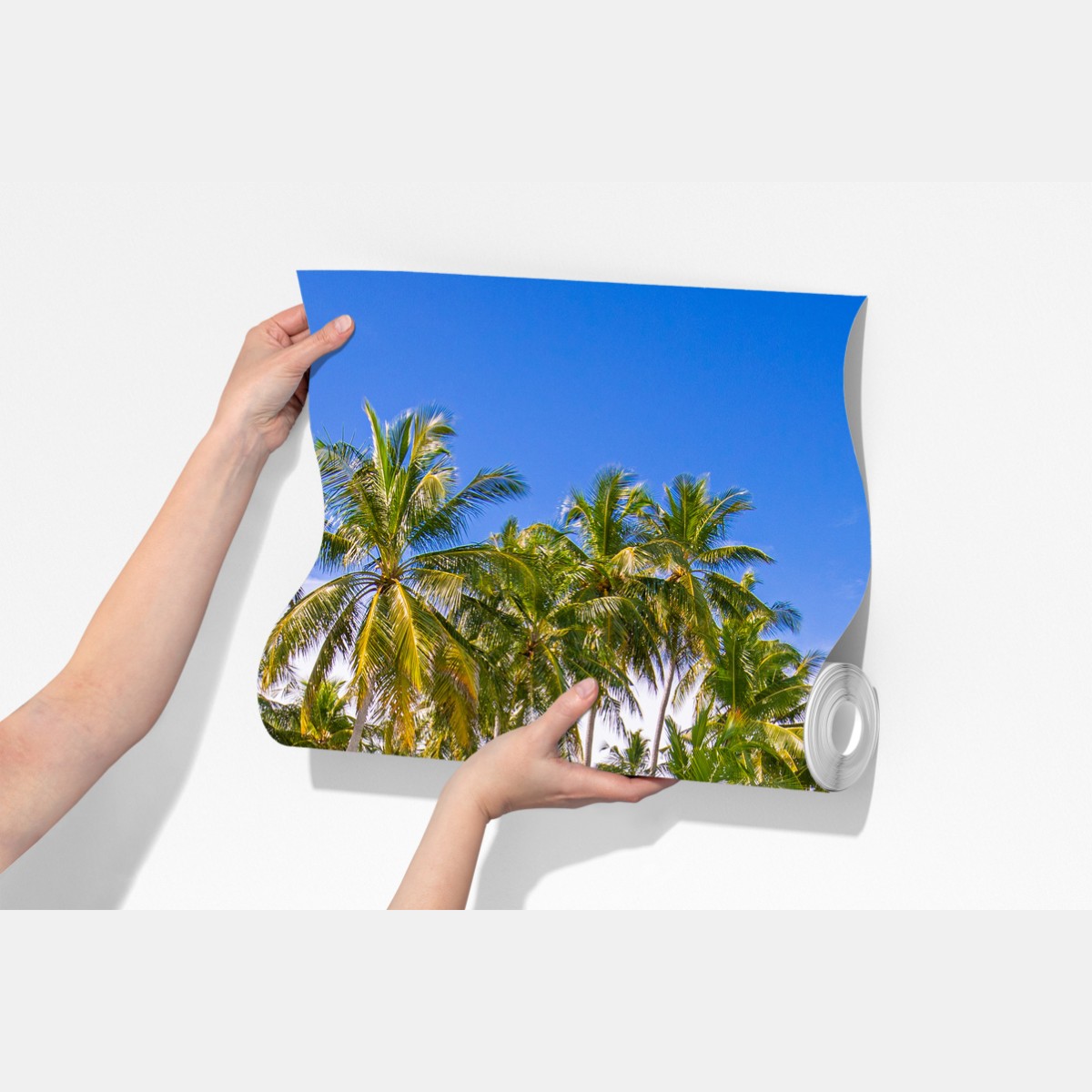 Fototapeta tropikalna plaża z palmami – Wallissimo® Fototapeta tropikalna plaża z palmami – Wallissimo®