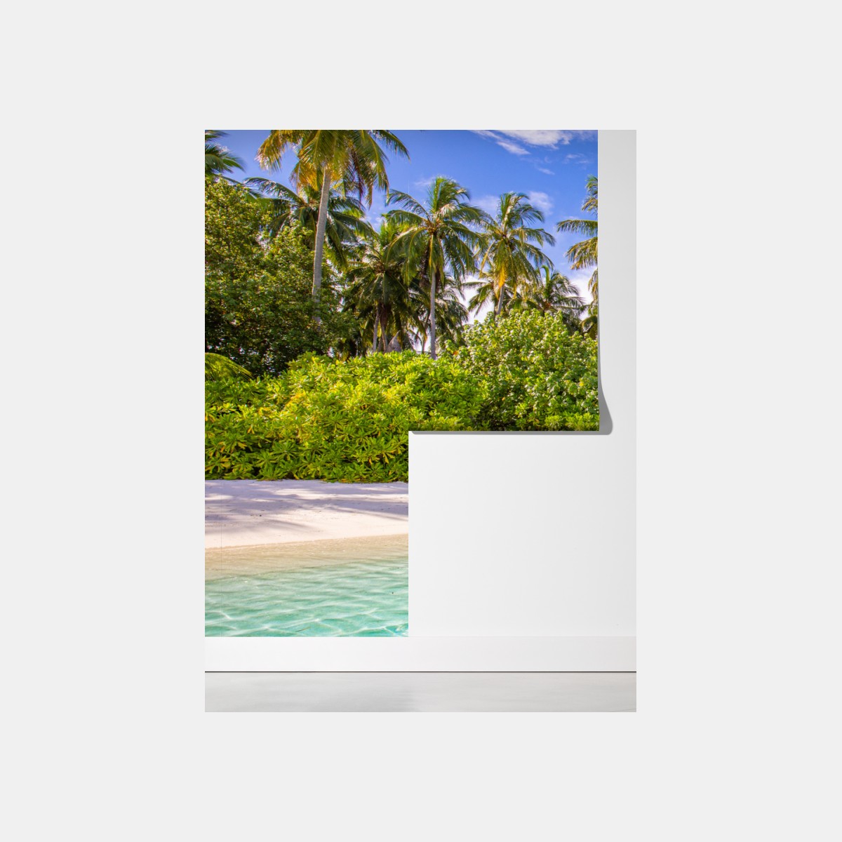 Fototapeta tropikalna plaża z palmami – Wallissimo® Fototapeta tropikalna plaża z palmami – Wallissimo®