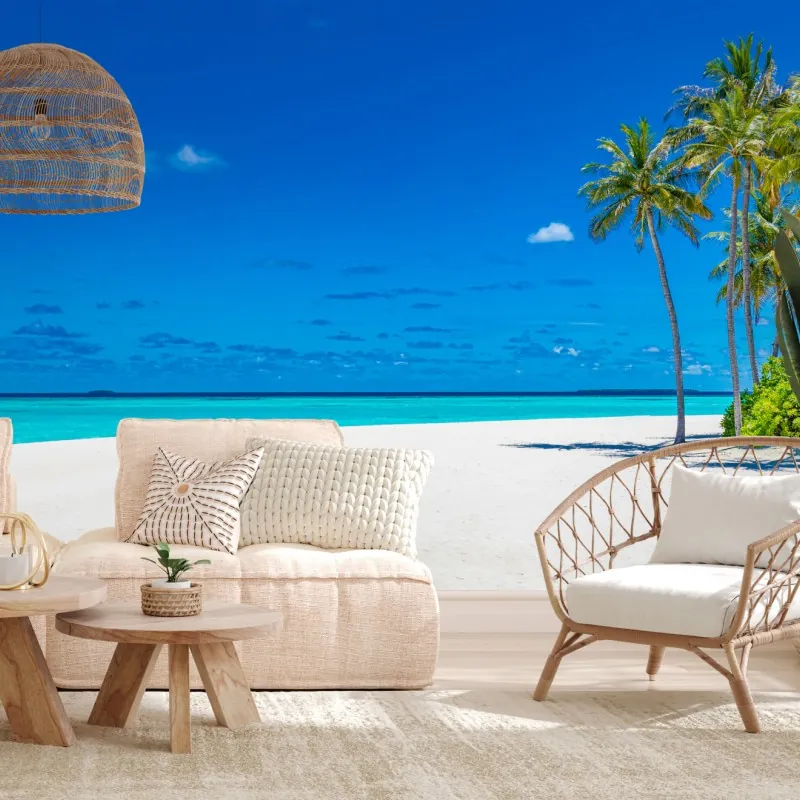 Wall mural tropical turquoise beach escape