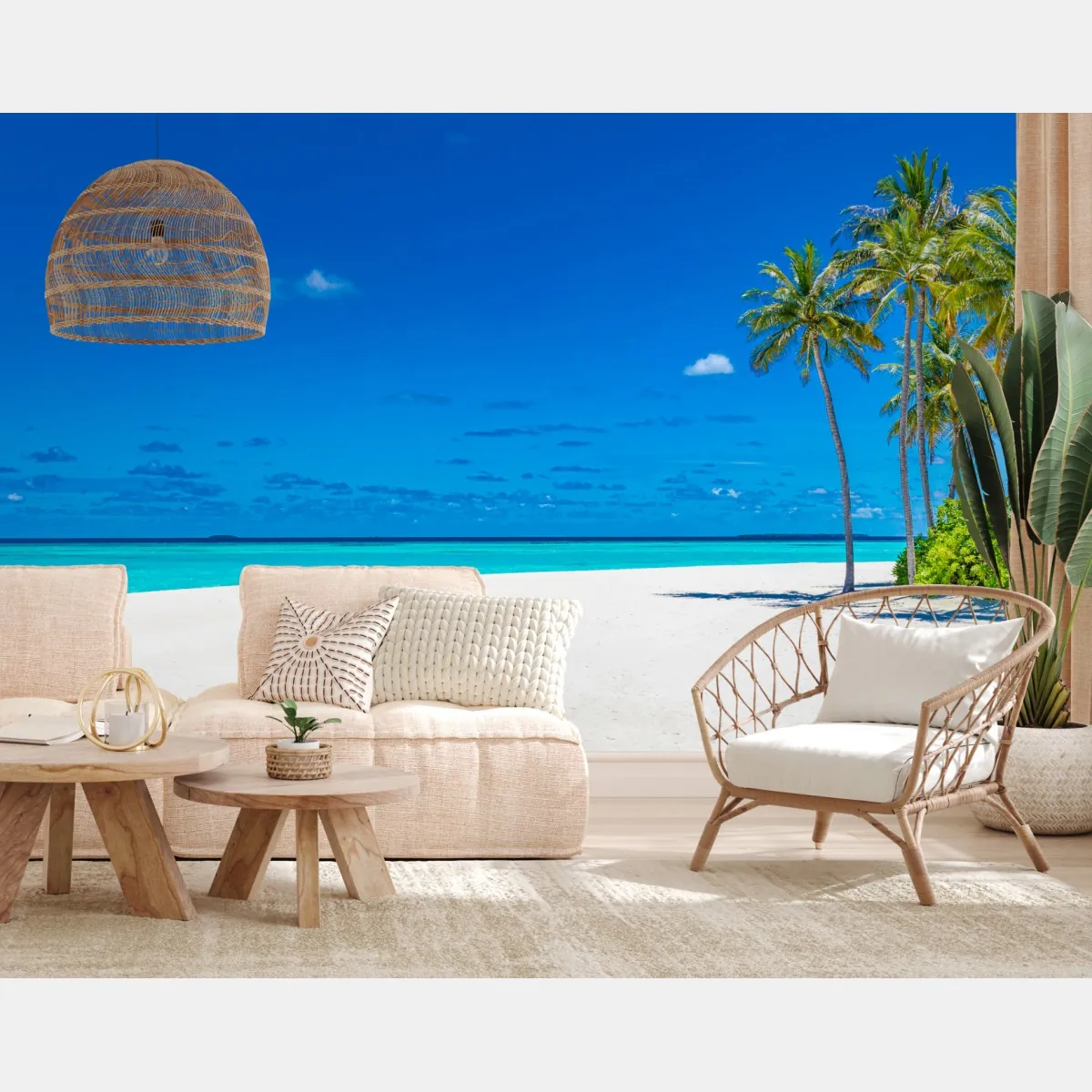 Fototapeta tropikalna turkusowa plaża – Wallissimo® Fototapeta tropikalna turkusowa plaża – Wallissimo®