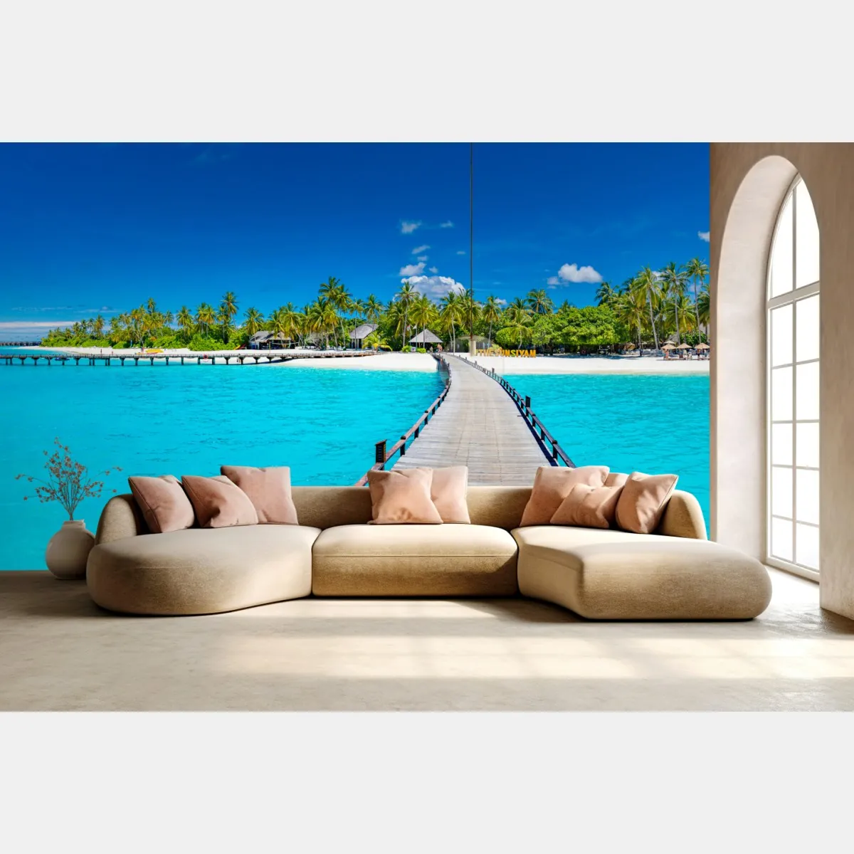 Fototapeta tropikalna turkusowa plaża – Wallissimo® Fototapeta tropikalna turkusowa plaża – Wallissimo®