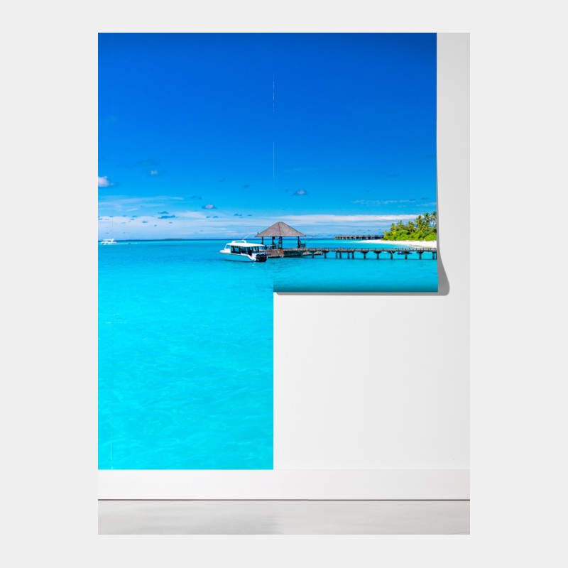 Fototapeta tropikalna turkusowa plaża – Wallissimo® Fototapeta tropikalna turkusowa plaża – Wallissimo®