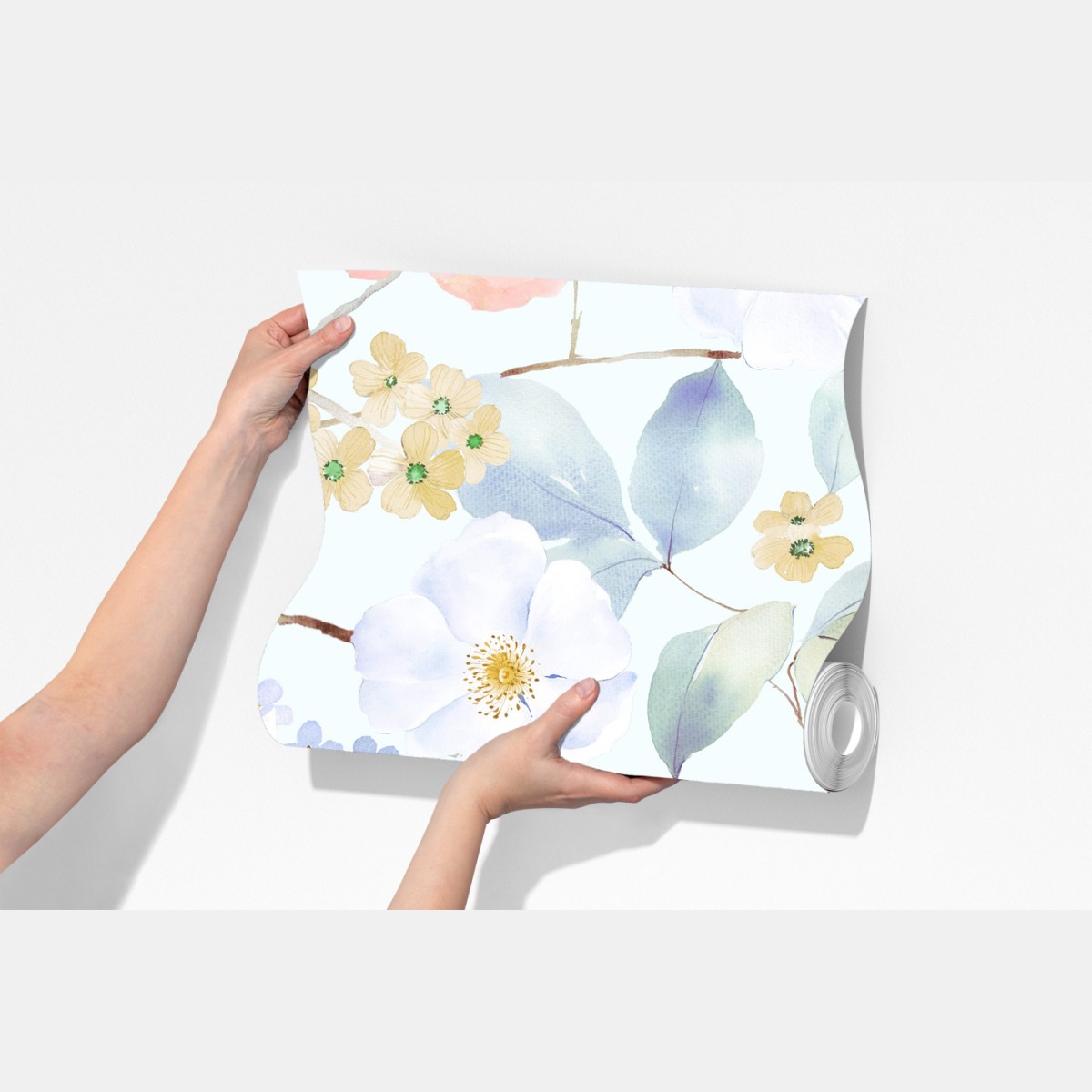 Fototapeta delikatne pastelowe kwiaty w akwareli – Wallissimo® Fototapeta delikatne pastelowe kwiaty w akwareli – Wallissimo®