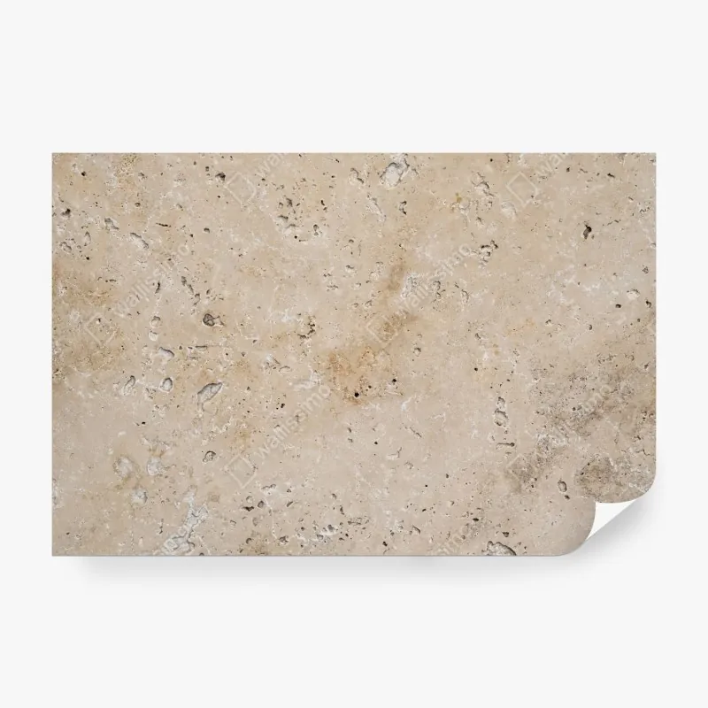 Wall mural beige travertine stone texture