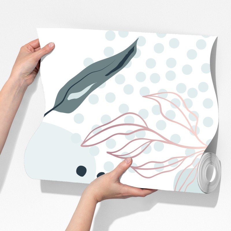 Fototapeta pastelowy botaniczny wzór abstrakcyjny – Wallissimo® Fototapeta pastelowy botaniczny wzór abstrakcyjny – Wallissimo®