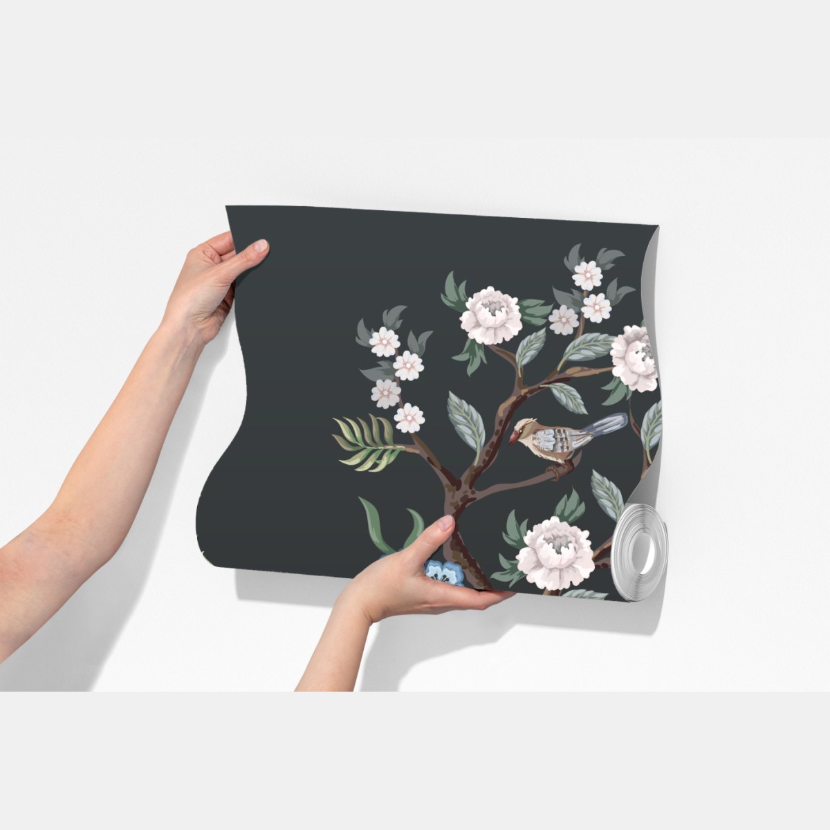 Fototapeta pawie i czaple w kwiatowej scenie – Wallissimo® Fototapeta pawie i czaple w kwiatowej scenie – Wallissimo®