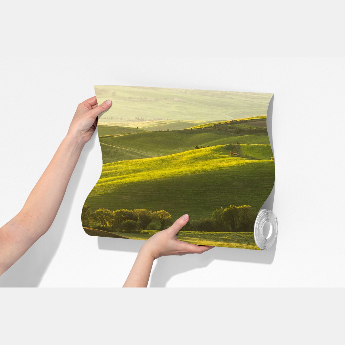 Fototapeta słoneczne zielone pagórki – Wallissimo® Fototapeta słoneczne zielone pagórki – Wallissimo®