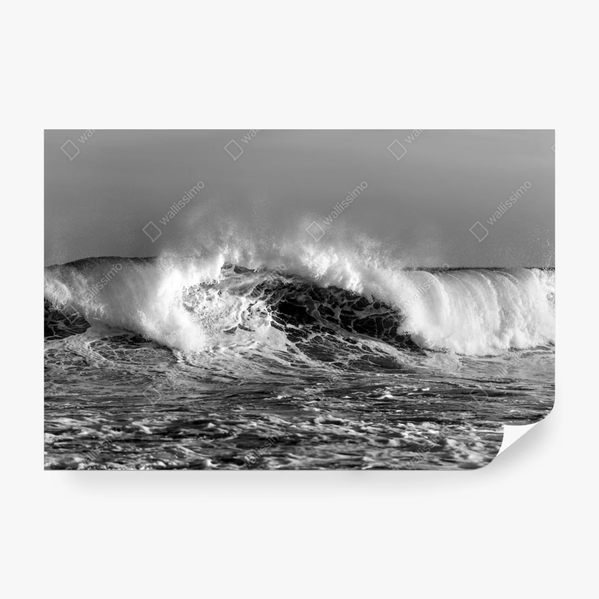 Fototapeta dramatyczna czarno-biała fala oceanu – Wallissimo® Fototapeta dramatyczna czarno-biała fala oceanu – Wallissimo®
