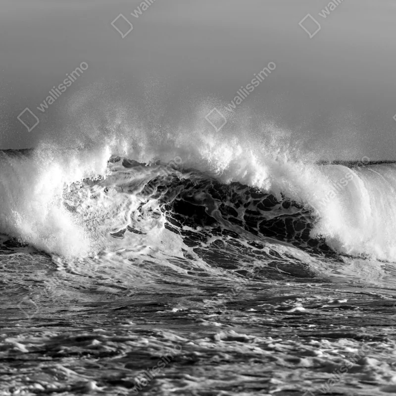 Fototapeta dramatyczna czarno-biała fala oceanu – Wallissimo® Fototapeta dramatyczna czarno-biała fala oceanu – Wallissimo®