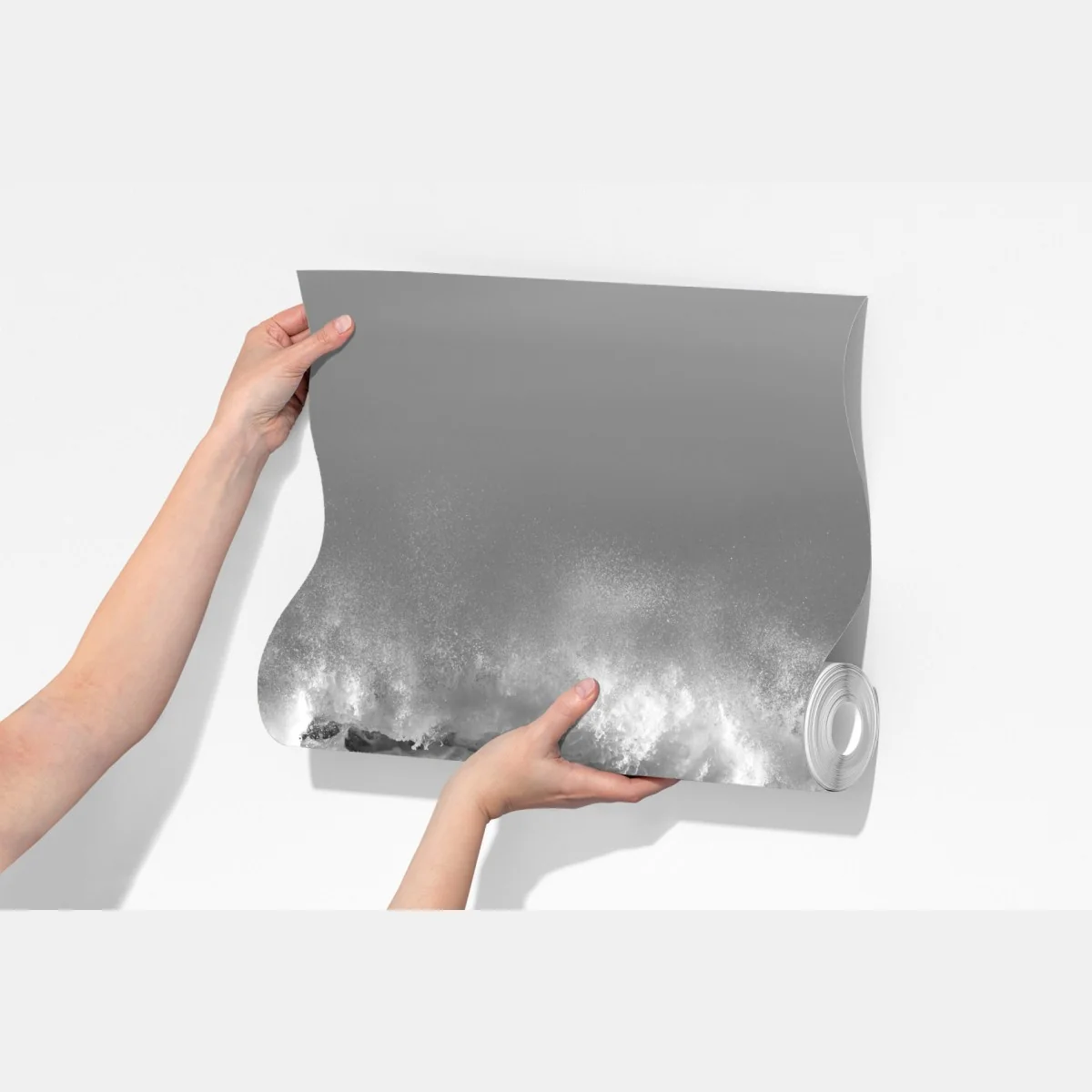 Fototapeta dramatyczna czarno-biała fala oceanu – Wallissimo® Fototapeta dramatyczna czarno-biała fala oceanu – Wallissimo®