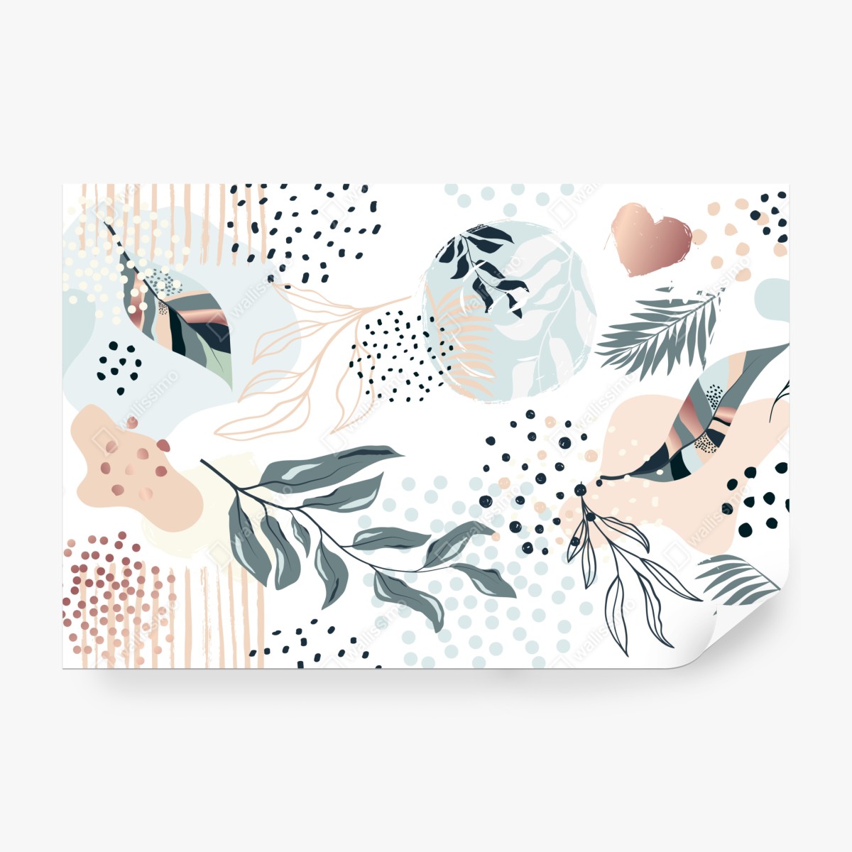 Fototapeta pastelowy botaniczny wzór abstrakcyjny – Wallissimo® Fototapeta pastelowy botaniczny wzór abstrakcyjny – Wallissimo®