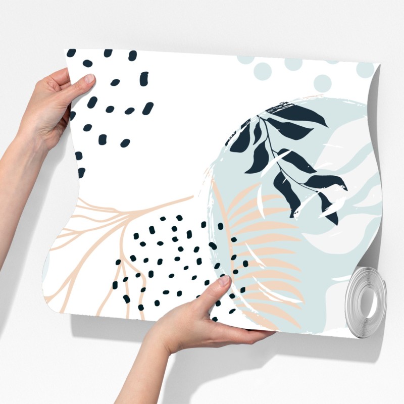 Fototapeta pastelowy botaniczny wzór abstrakcyjny – Wallissimo® Fototapeta pastelowy botaniczny wzór abstrakcyjny – Wallissimo®