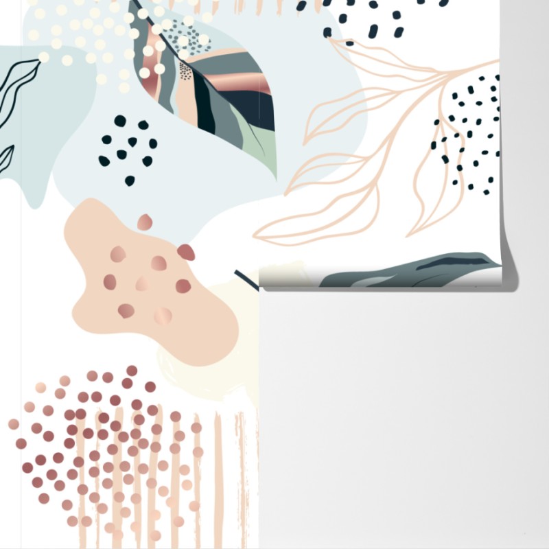 Fototapeta pastelowy botaniczny wzór abstrakcyjny – Wallissimo® Fototapeta pastelowy botaniczny wzór abstrakcyjny – Wallissimo®