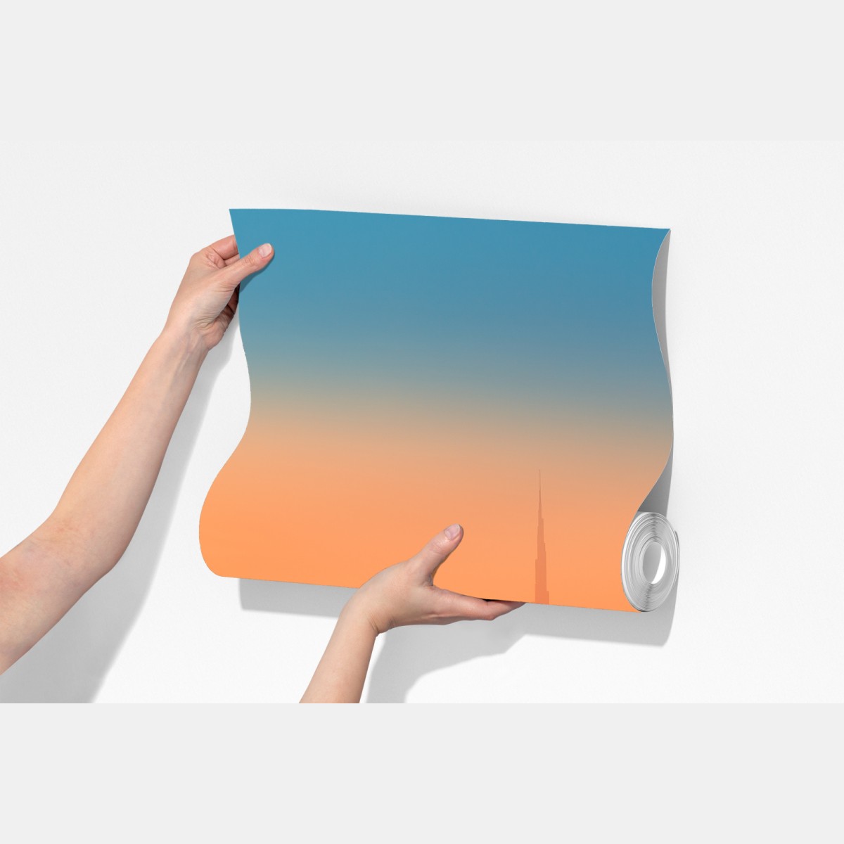 Fototapeta Dubaj panorama o wschodzie słońca – Wallissimo® Fototapeta Dubaj panorama o wschodzie słońca – Wallissimo®