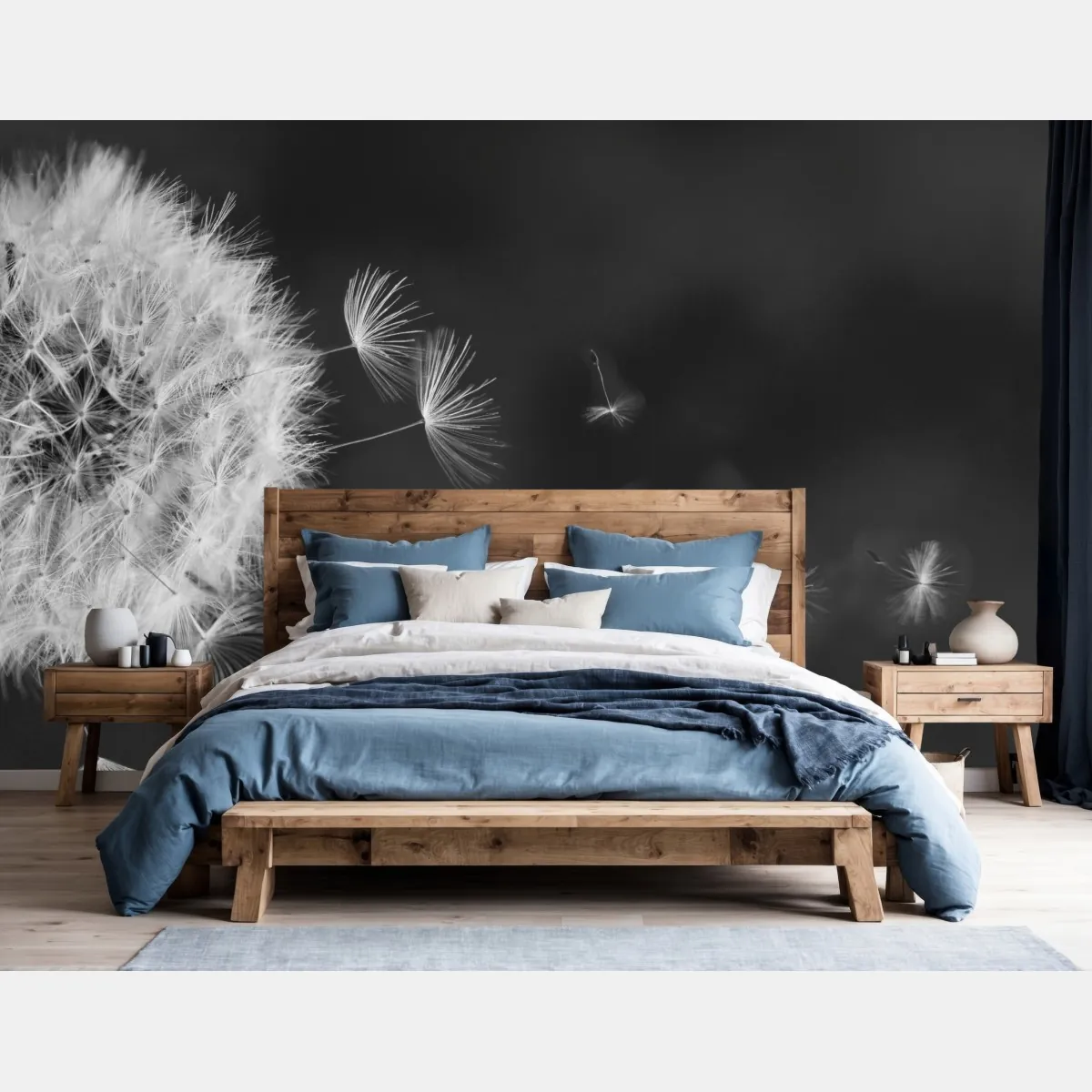 Fototapeta unoszące się nasiona mniszka – Wallissimo® Fototapeta unoszące się nasiona mniszka – Wallissimo®