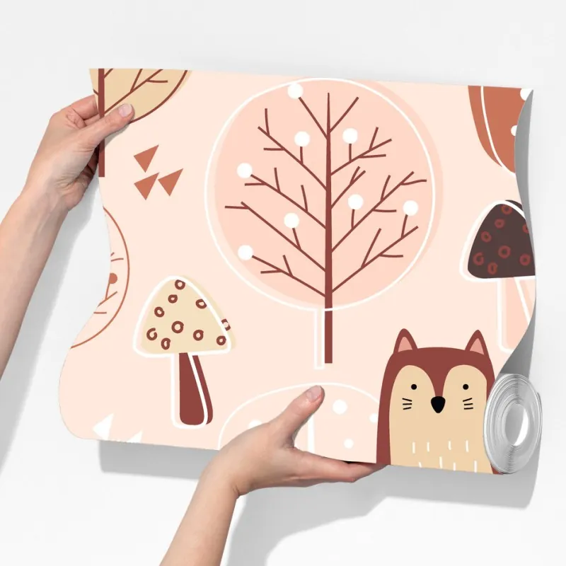 Fototapeta wzór z lisami do pokoju dziecięcego – Wallissimo® Fototapeta wzór z lisami do pokoju dziecięcego – Wallissimo®