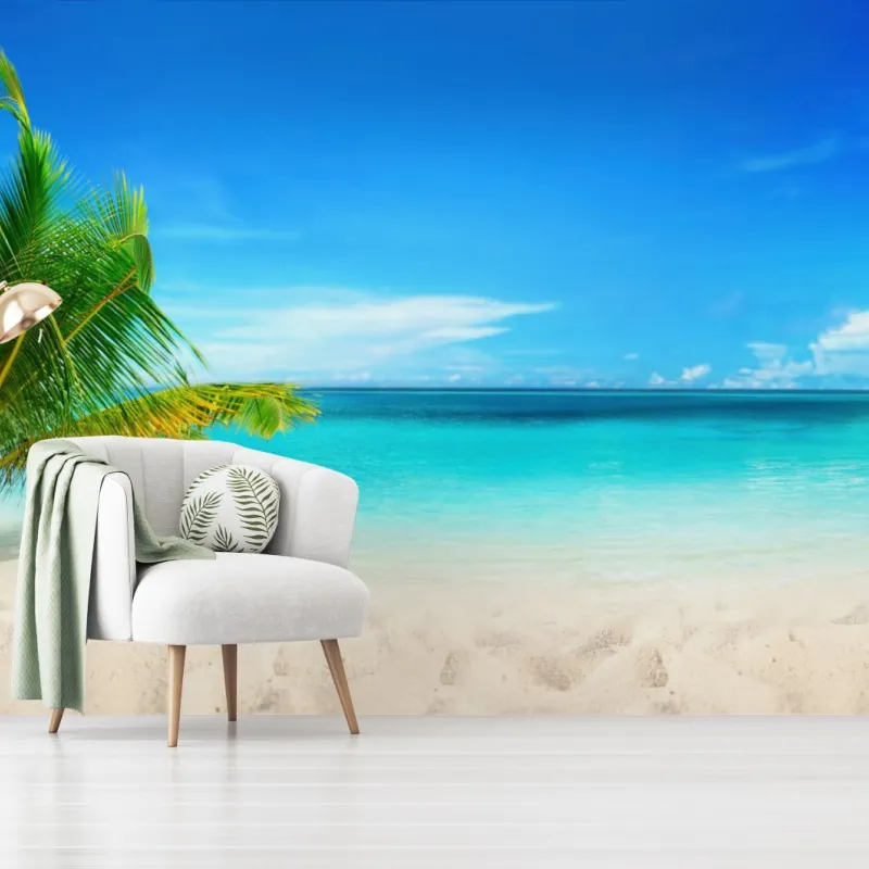 Fototapeta Malediwy turkusowa plaża panorama – Wallissimo® Fototapeta Malediwy turkusowa plaża panorama – Wallissimo®