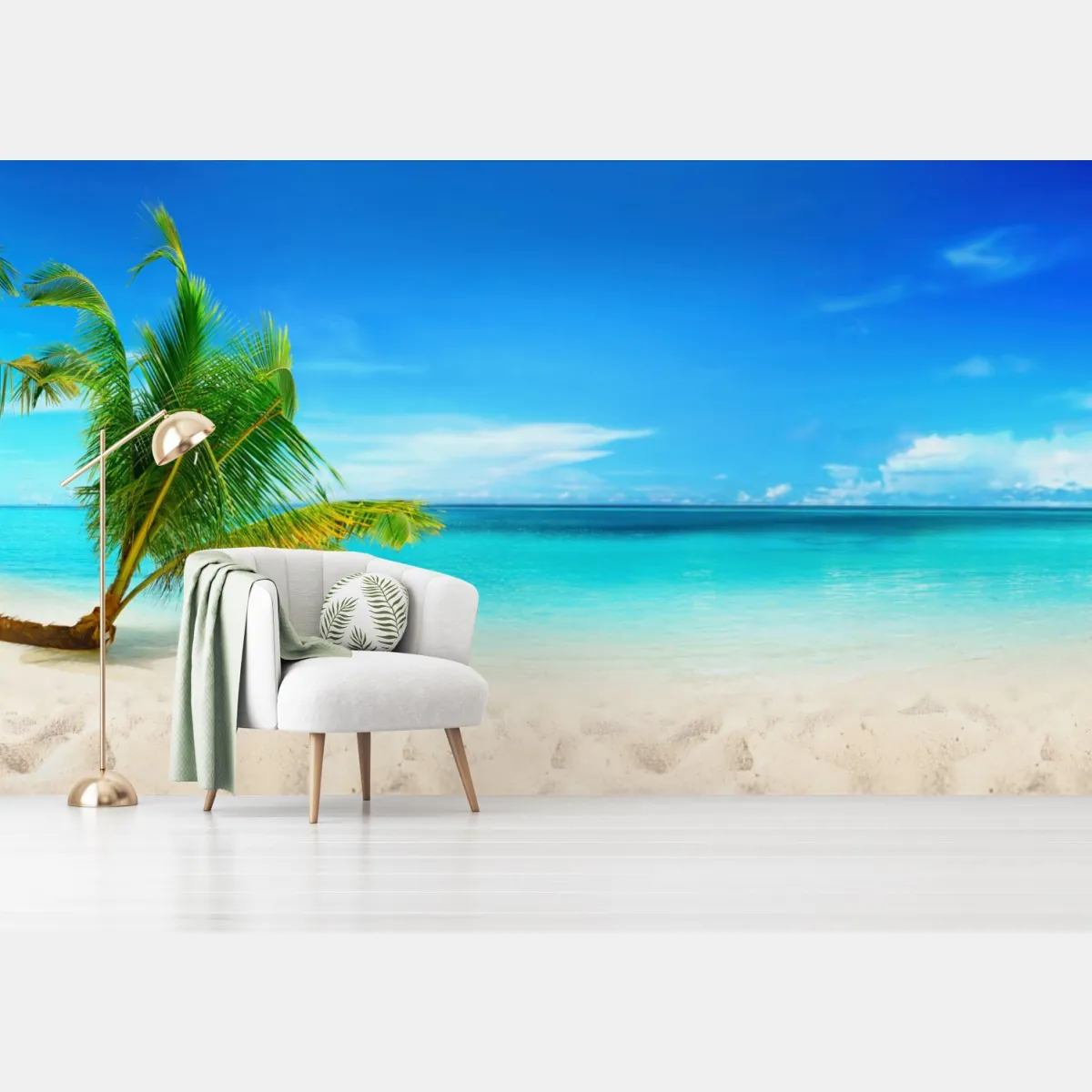 Fototapeta Malediwy turkusowa plaża panorama – Wallissimo® Fototapeta Malediwy turkusowa plaża panorama – Wallissimo®