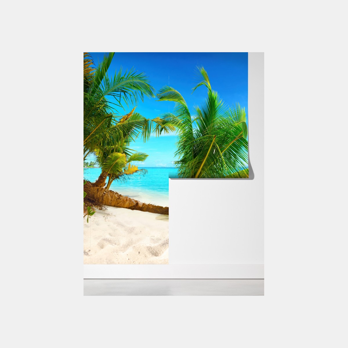 Fototapeta Malediwy turkusowa plaża panorama – Wallissimo® Fototapeta Malediwy turkusowa plaża panorama – Wallissimo®