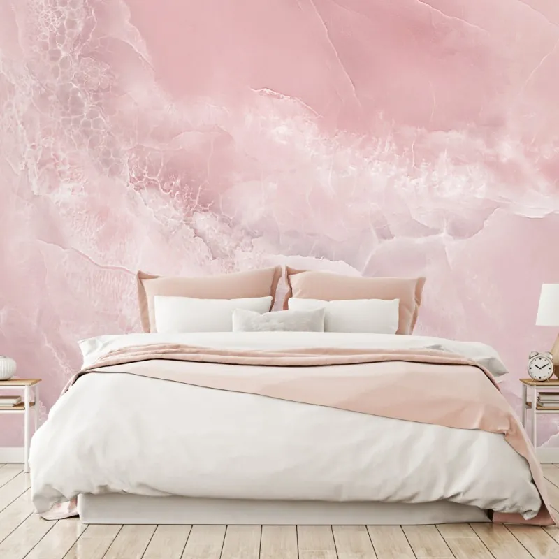 Wall mural soft pink marble texture