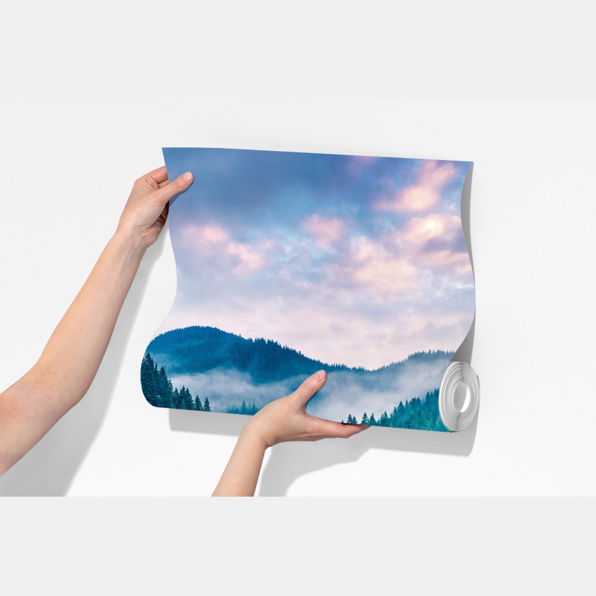 Fototapeta mglisty wschód słońca nad Lacu Rosu – Wallissimo® Fototapeta mglisty wschód słońca nad Lacu Rosu – Wallissimo®