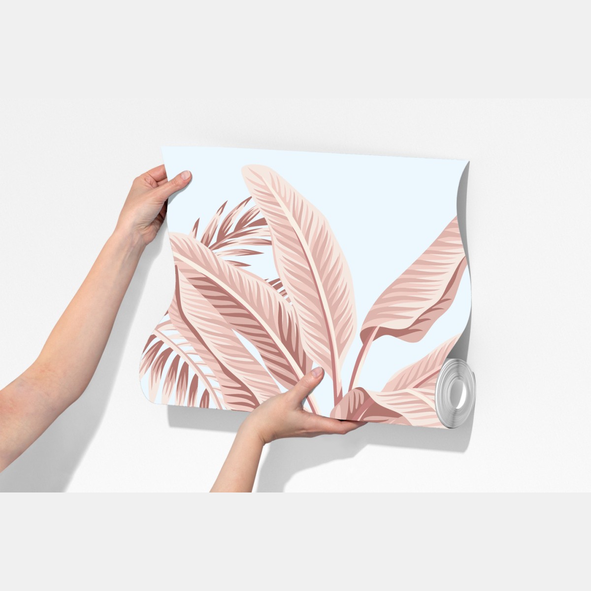 Fototapeta pastelowy tropikalny ogród z flamingiem – Wallissimo® Fototapeta pastelowy tropikalny ogród z flamingiem – Wallissimo®