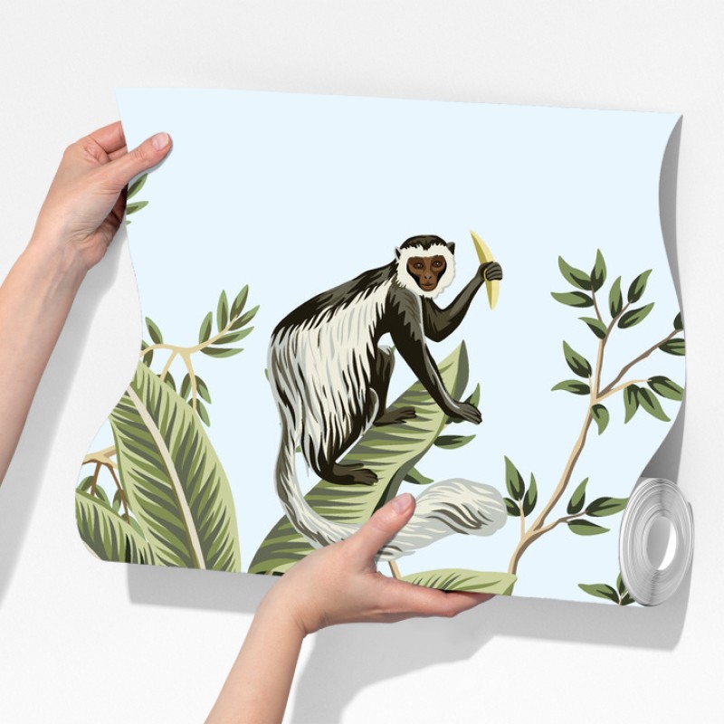 Fototapeta tropikalna dżungla ze zwierzętami – Wallissimo® Fototapeta tropikalna dżungla ze zwierzętami – Wallissimo®