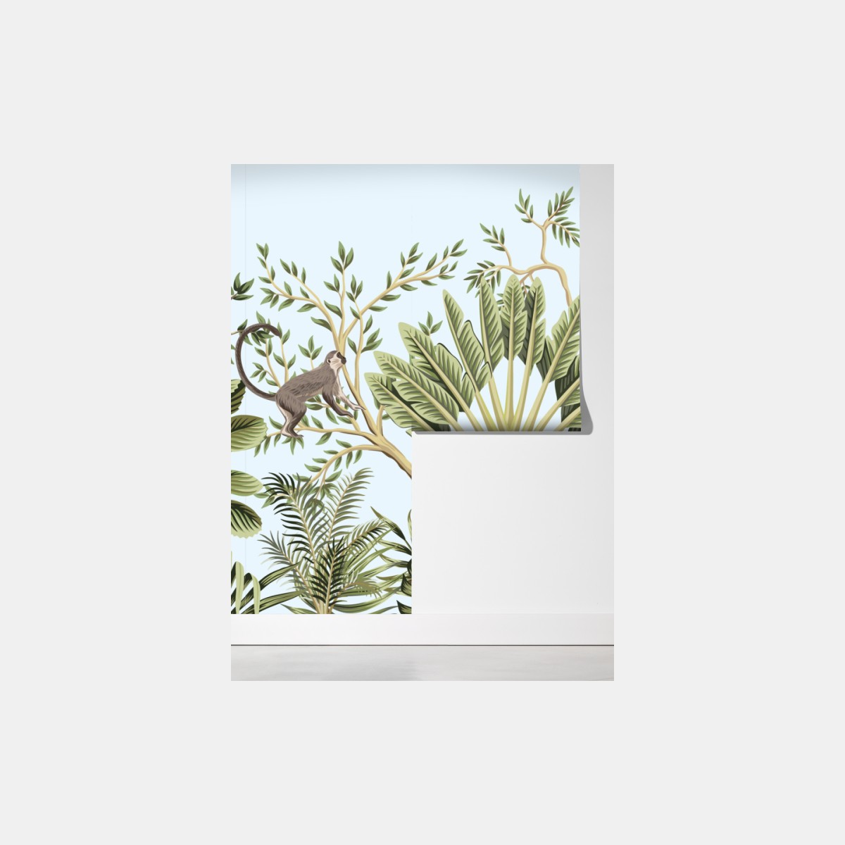 Fototapeta tropikalna dżungla ze zwierzętami – Wallissimo® Fototapeta tropikalna dżungla ze zwierzętami – Wallissimo®