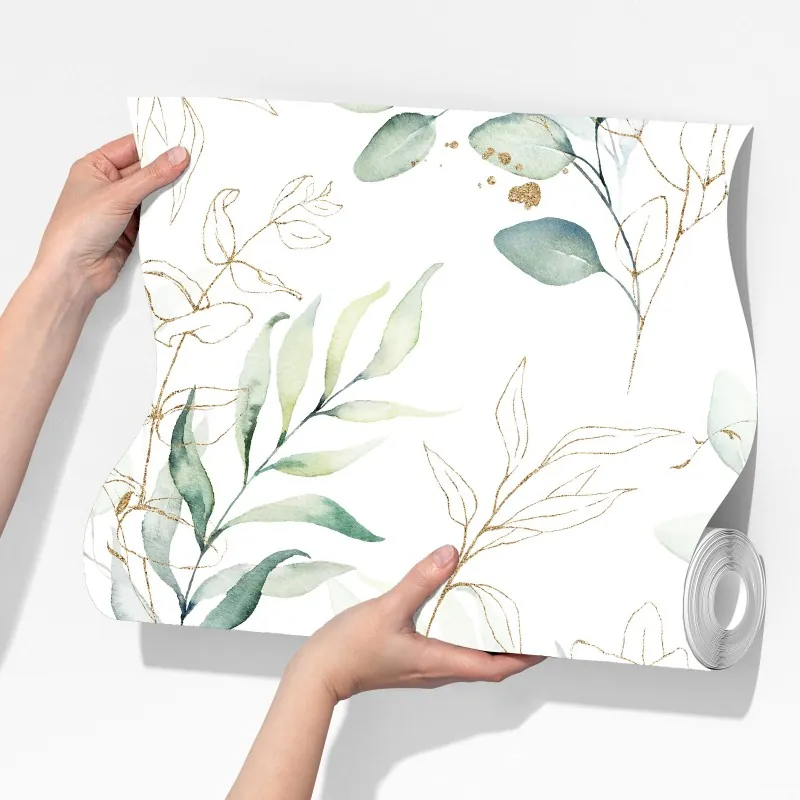 Fototapeta miękki wzór eukaliptusa w akwareli – Wallissimo® Fototapeta miękki wzór eukaliptusa w akwareli – Wallissimo®