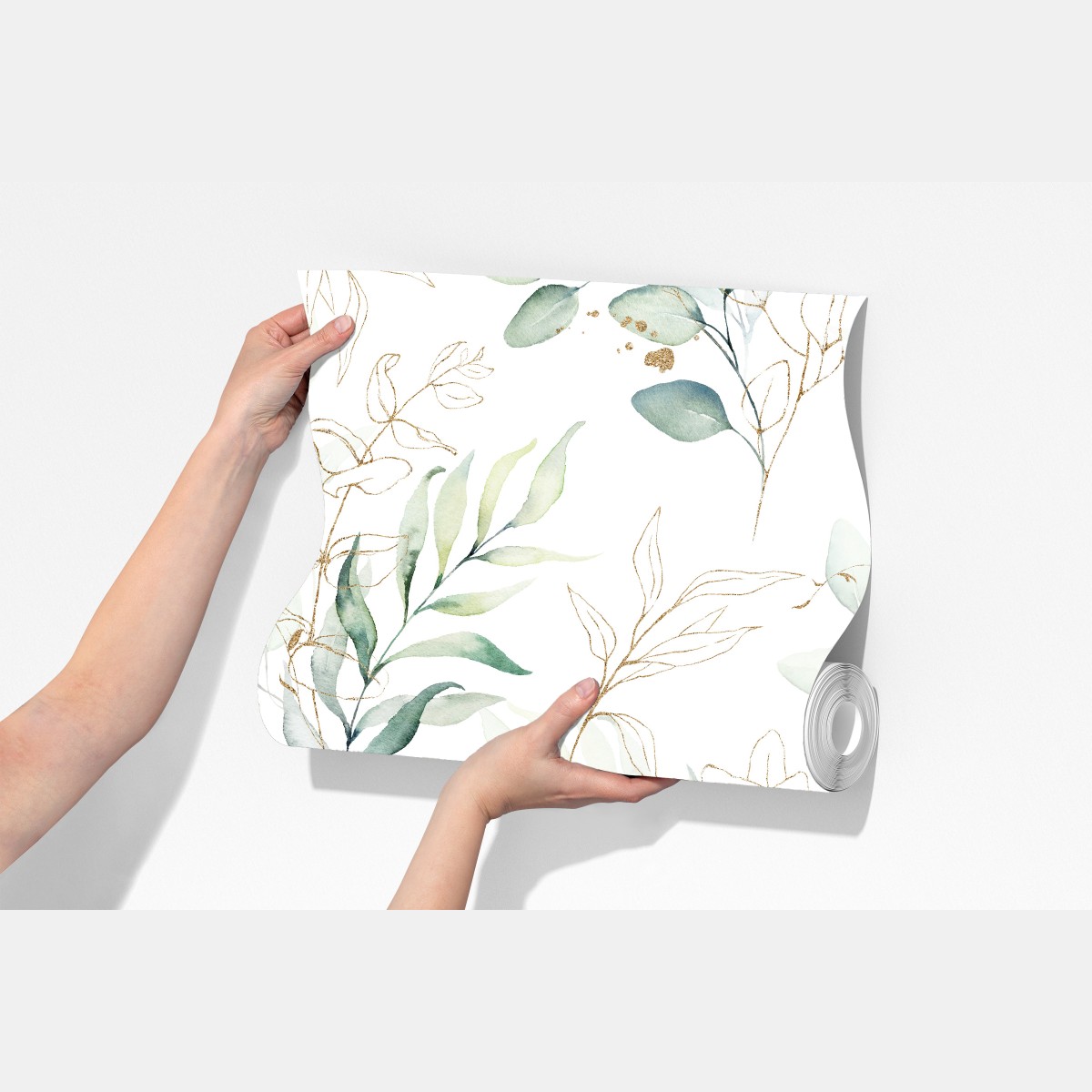 Fototapeta miękki wzór eukaliptusa w akwareli – Wallissimo® Fototapeta miękki wzór eukaliptusa w akwareli – Wallissimo®