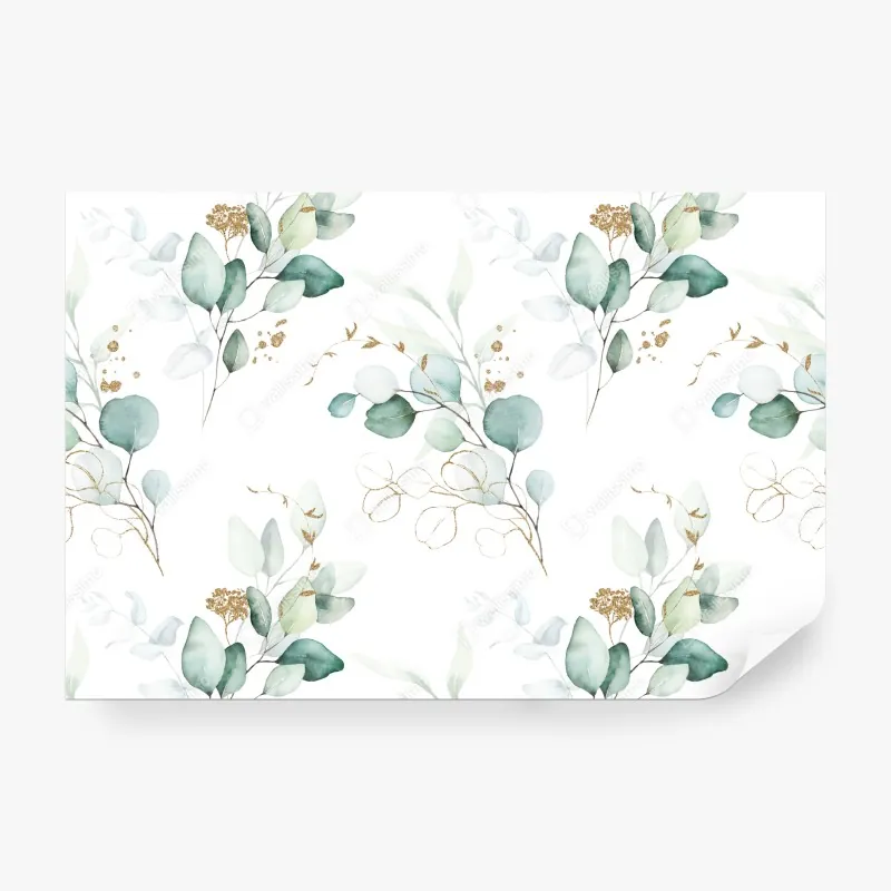 Fototapeta elegancki motyw art deco w odcieniach bordo i koralu – Wallissimo®