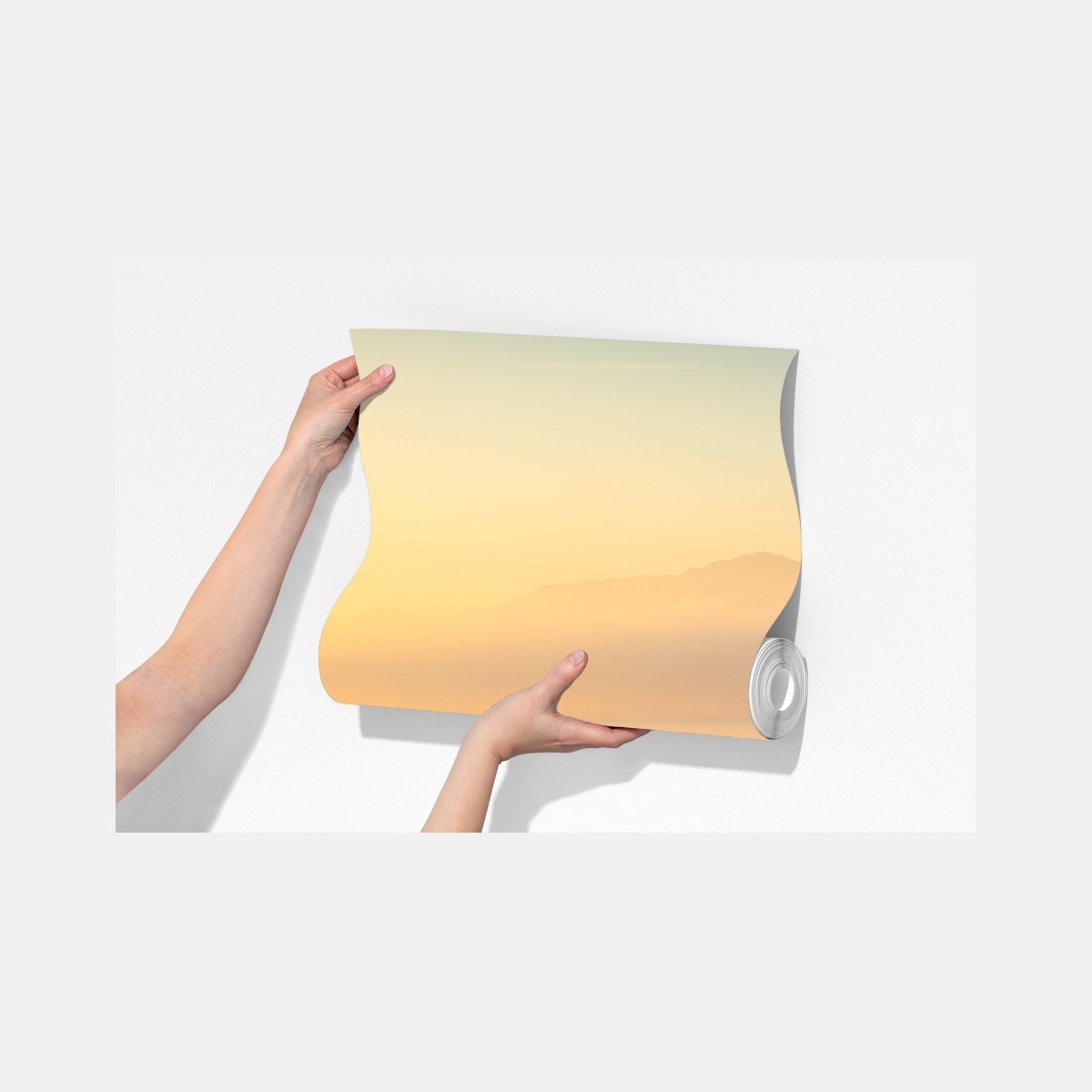 Fototapeta mglisty wschód nad drewnianym molo – Wallissimo® Fototapeta mglisty wschód nad drewnianym molo – Wallissimo®