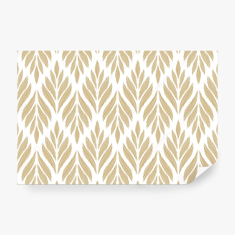 Wall mural gold leaf pattern seamless design