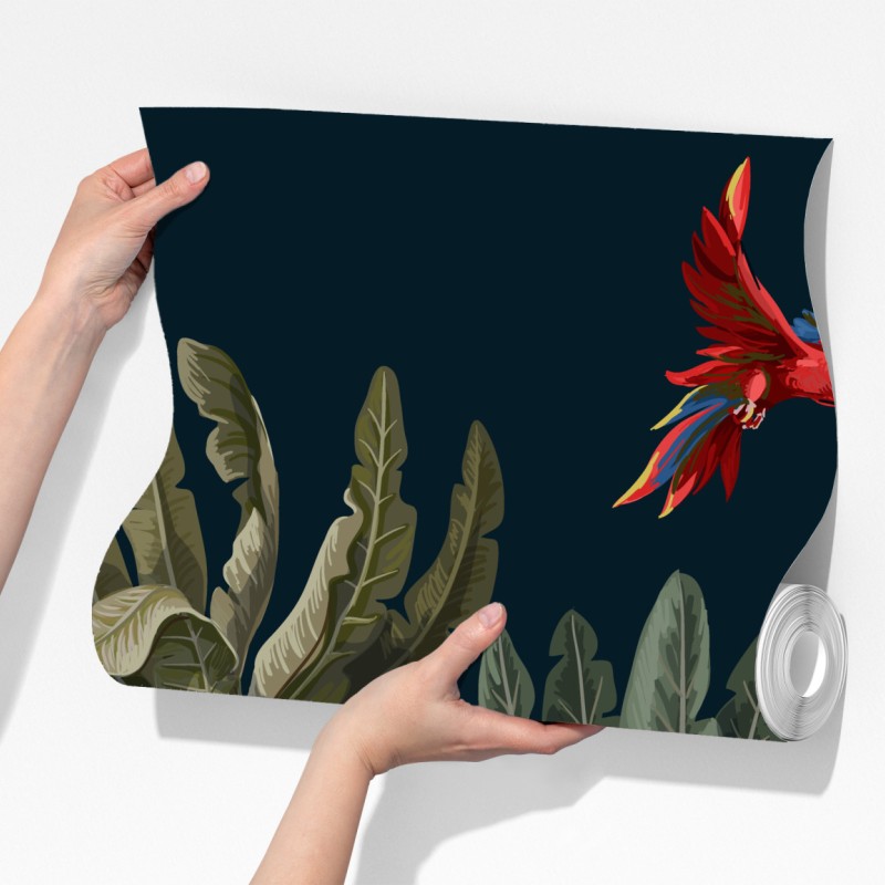 Fototapeta tropikalna scena dżungli z dziką fauną – Wallissimo® Fototapeta tropikalna scena dżungli z dziką fauną – Wallissimo®