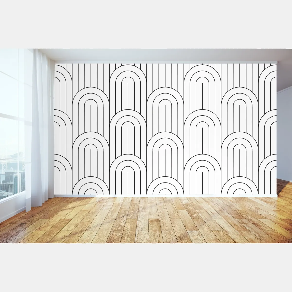 Fototapeta monochromatyczny wzór łuków – Wallissimo® Fototapeta monochromatyczny wzór łuków – Wallissimo®